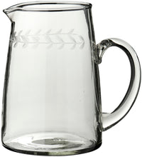 Load image into Gallery viewer, Glass pitcher - leaf vine design