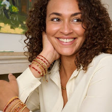 Load image into Gallery viewer, Chiara gold & orange agate gemstone bracelet
