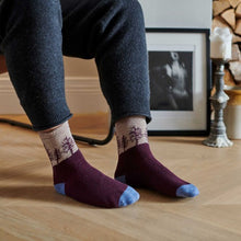 Load image into Gallery viewer, Lambswool socks - forest - aniseed