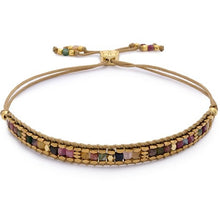Load image into Gallery viewer, Anastasia gold & tourmaline beaded bracelet SS