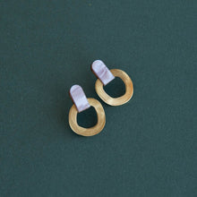 Load image into Gallery viewer, Around brass stud earrings - various colours