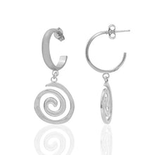 Load image into Gallery viewer, Astrid hoop earrings - silver