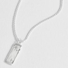 Load image into Gallery viewer, Molten tablet CZ drop pendant necklace - silver