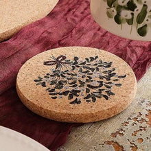 Load image into Gallery viewer, Cork coaster - mistletoe