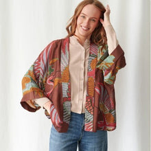 Load image into Gallery viewer, Crane kimono - brown