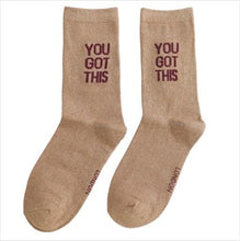 Load image into Gallery viewer, Glitter socks - you got this