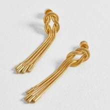 Load image into Gallery viewer, Double strand knot earrings