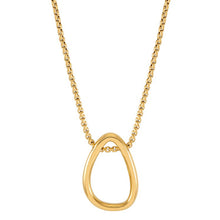 Load image into Gallery viewer, Open abstract drop pendant - gold