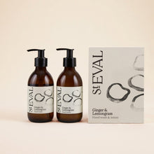 Load image into Gallery viewer, Hand wash & lotion gift set - ginger & lemongrass