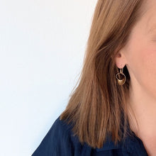 Load image into Gallery viewer, Hammered curl earrings - silver & gold