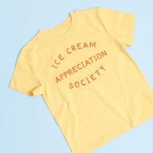 Load image into Gallery viewer, Ice cream appreciation society t-shirt - sunshine yellow