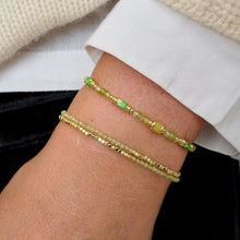 Load image into Gallery viewer, Juniper peridot & gold multi-strand bracelet