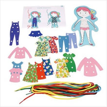 Load image into Gallery viewer, Learn to stitch - dress-up dolly kit