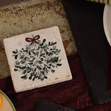 Load image into Gallery viewer, Cork coaster - mistletoe