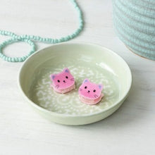 Load image into Gallery viewer, Mini hair claw clips - pink cats - set of 2