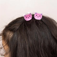 Load image into Gallery viewer, Mini hair claw clips - pink cats - set of 2