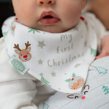 Load image into Gallery viewer, My first Christmas bib - white