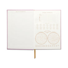 Load image into Gallery viewer, Hard cover suede cloth journal - 'notes' - lilac