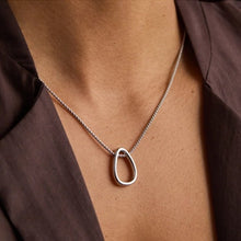 Load image into Gallery viewer, Open abstract drop pendant - gold