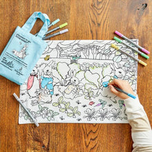 Load image into Gallery viewer, Peter Rabbit placemat to go - colour in & learn
