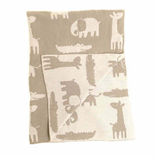 Load image into Gallery viewer, Safari blanket - grey & white