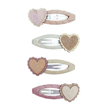 Load image into Gallery viewer, Scalloped heart hair clips