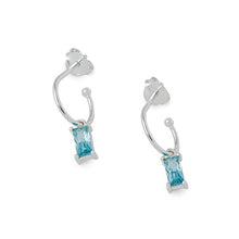 Load image into Gallery viewer, Silver treasured hoop earrings