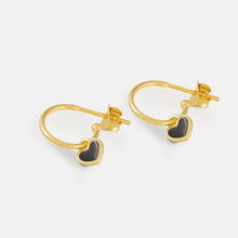 Load image into Gallery viewer, Heart earrings - slate