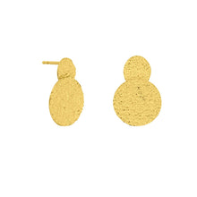 Load image into Gallery viewer, Textured link studs - gold