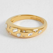 Load image into Gallery viewer, White cubic zirconia domed ring