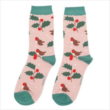 Load image into Gallery viewer, Winter hedgerow socks - dusky pink