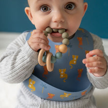 Load image into Gallery viewer, Wooden teether & rattle set