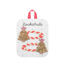 Load image into Gallery viewer, Stripy Xmas tree clips