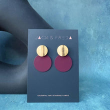 Load image into Gallery viewer, Circle statement earrings - various colours