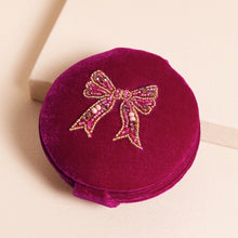 Load image into Gallery viewer, Bow compact mirror - various colours