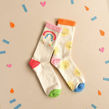 Load image into Gallery viewer, Vintage rainbow & sun socks