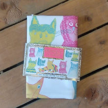 Load image into Gallery viewer, Miaow for now tea towel