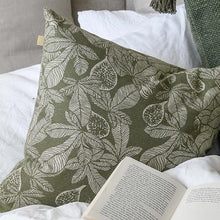 Load image into Gallery viewer, Fig tree cushion - burnt olive