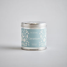 Load image into Gallery viewer, Geranium scented tin candle