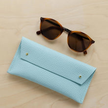 Load image into Gallery viewer, Leather double stud glasses case - various colours