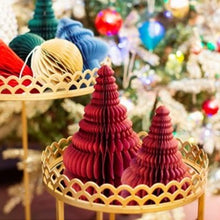 Load image into Gallery viewer, Paper honeycomb standing tree decs - set of 2