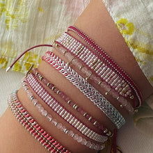 Load image into Gallery viewer, Iztac candy ombré silver woven bracelet