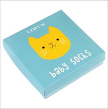 Load image into Gallery viewer, Kitten design baby sock (4 pairs)