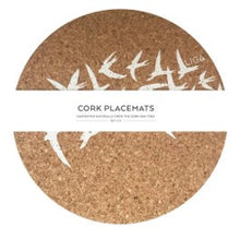 Load image into Gallery viewer, Cork placemats - swallow white - set of 4