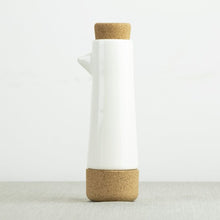 Load image into Gallery viewer, Earthware oil and balsamic bottle - cream