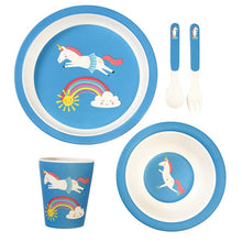 Load image into Gallery viewer, Magical unicorn bamboo tableware set