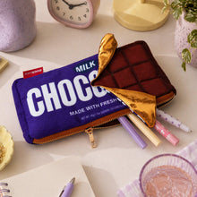 Load image into Gallery viewer, Plush chocolate bar shaped pencil case
