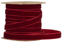 Load image into Gallery viewer, Velvet ribbon on spool - various colours
