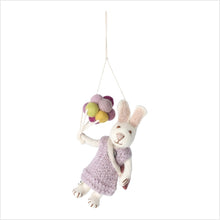 Load image into Gallery viewer, White bunny girl with lavender dress &amp; balloons
