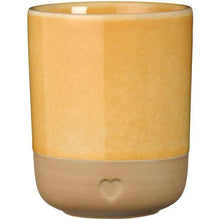 Load image into Gallery viewer, Mug (without handle) heart motif - yellow
